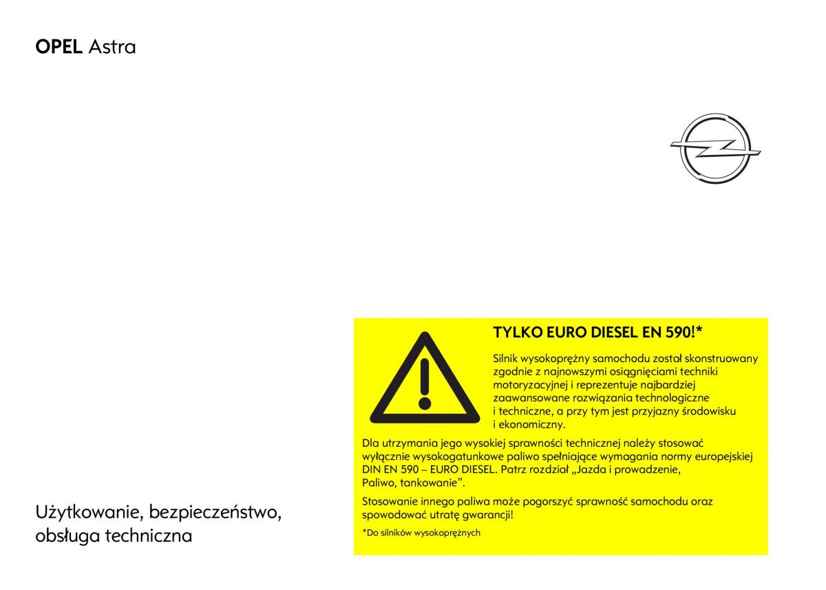 Opel Astra IV J instrukcja obslugi / page 1