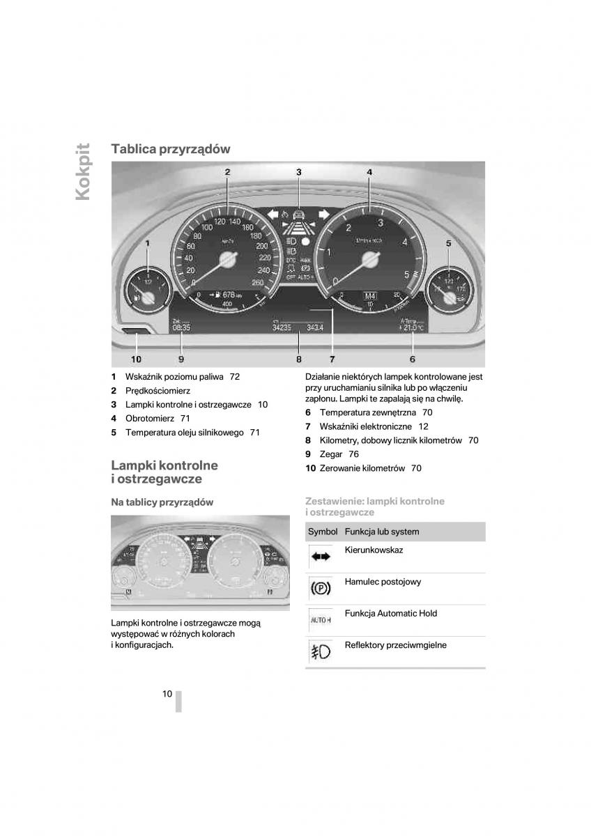 BMW 7 F01 instrukcja obslugi / page 11