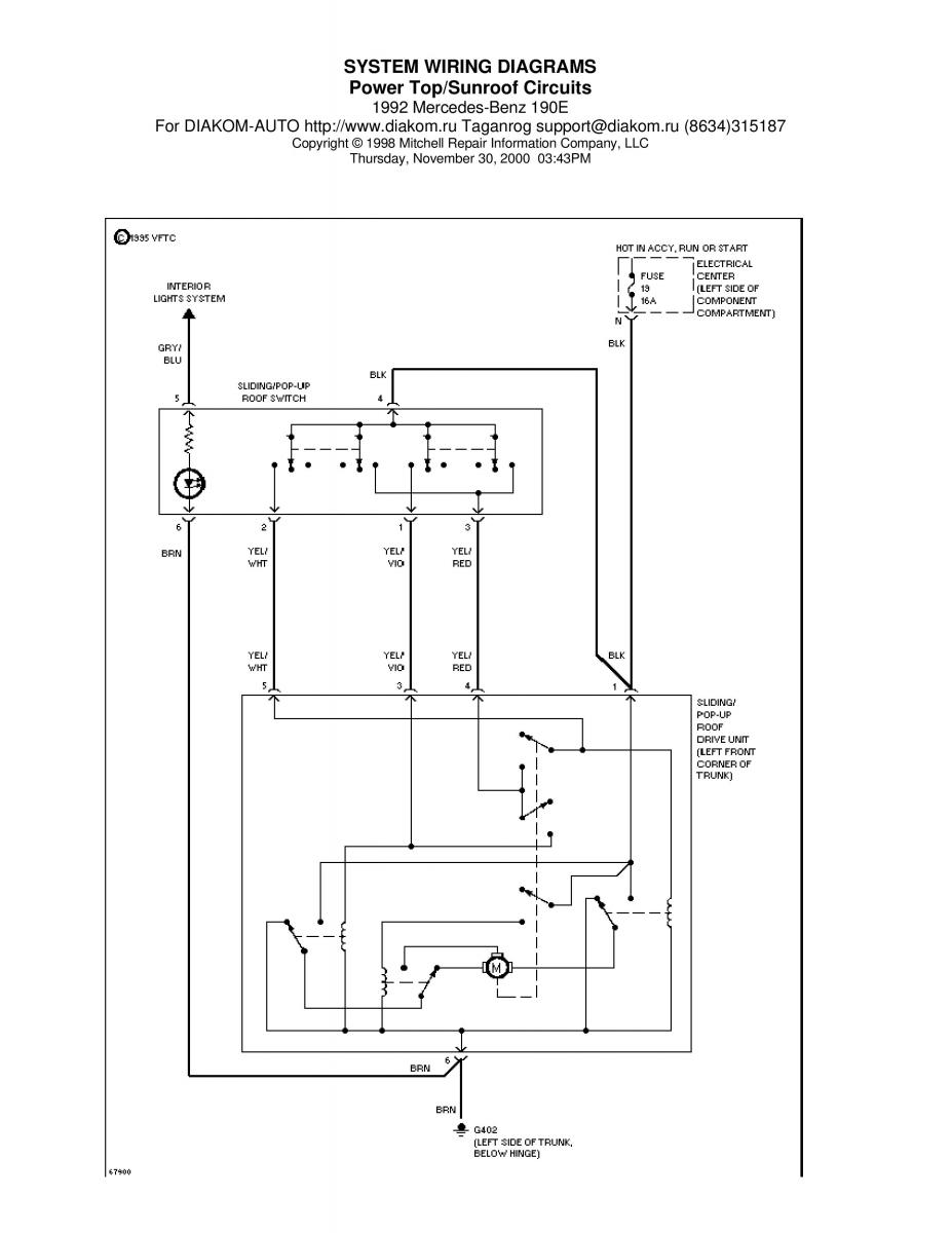 manual Mercedes 190 Mercedes Benz 190 W201 wiring diagram schemat / page 25