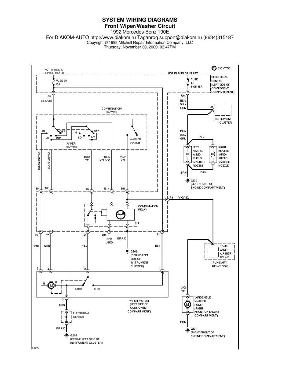 manual Mercedes 190 Mercedes Benz 190 W201 wiring diagram schemat / page 32