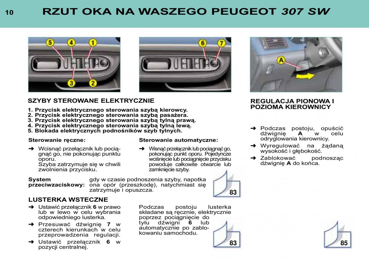 manual Peugeot 307 SW Peugeot 307 SW instrukcja / page 9