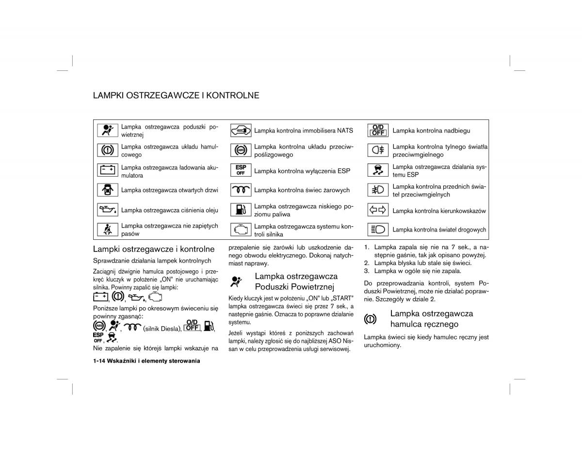 Nissan Almera Tino instrukcja obslugi / page 14