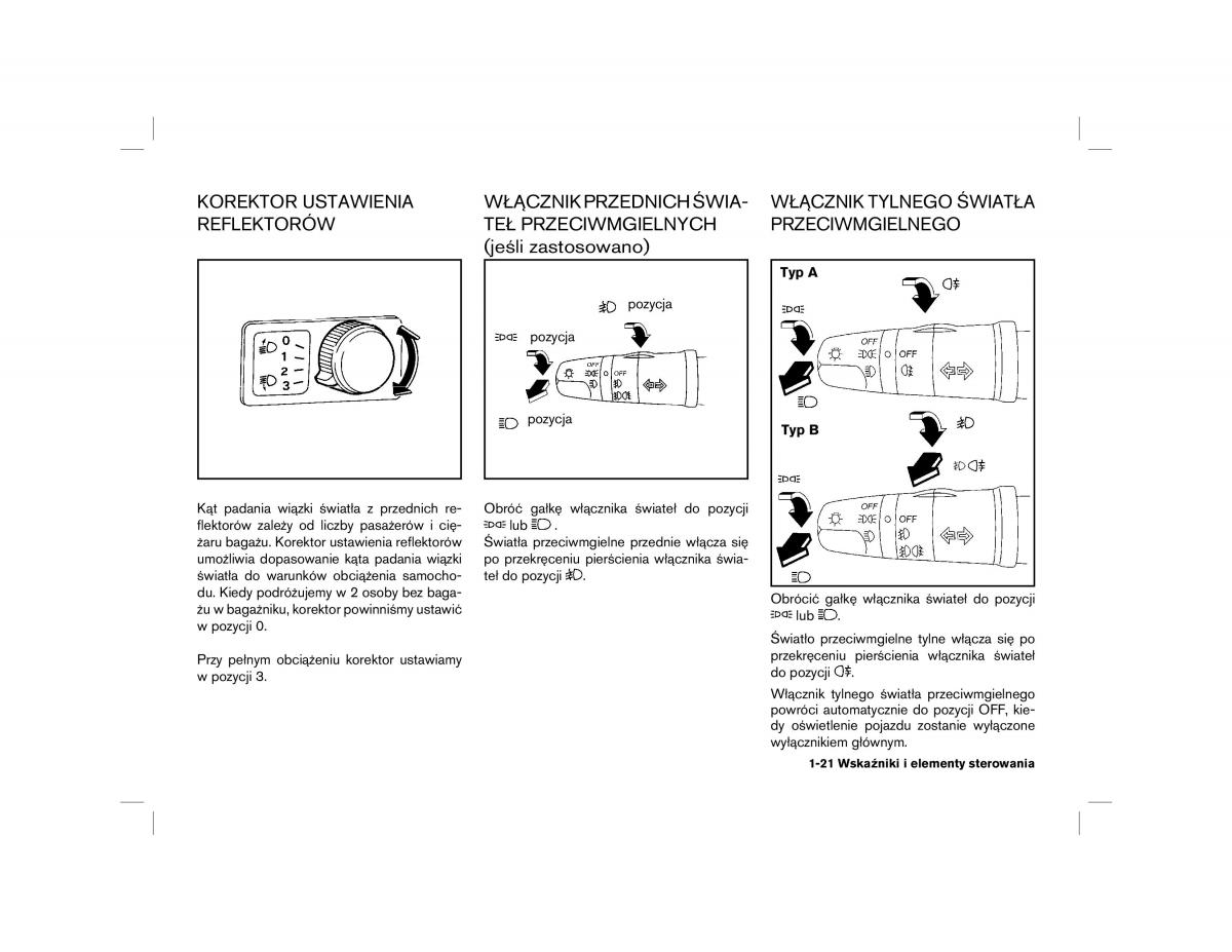 Nissan Almera Tino instrukcja obslugi / page 21