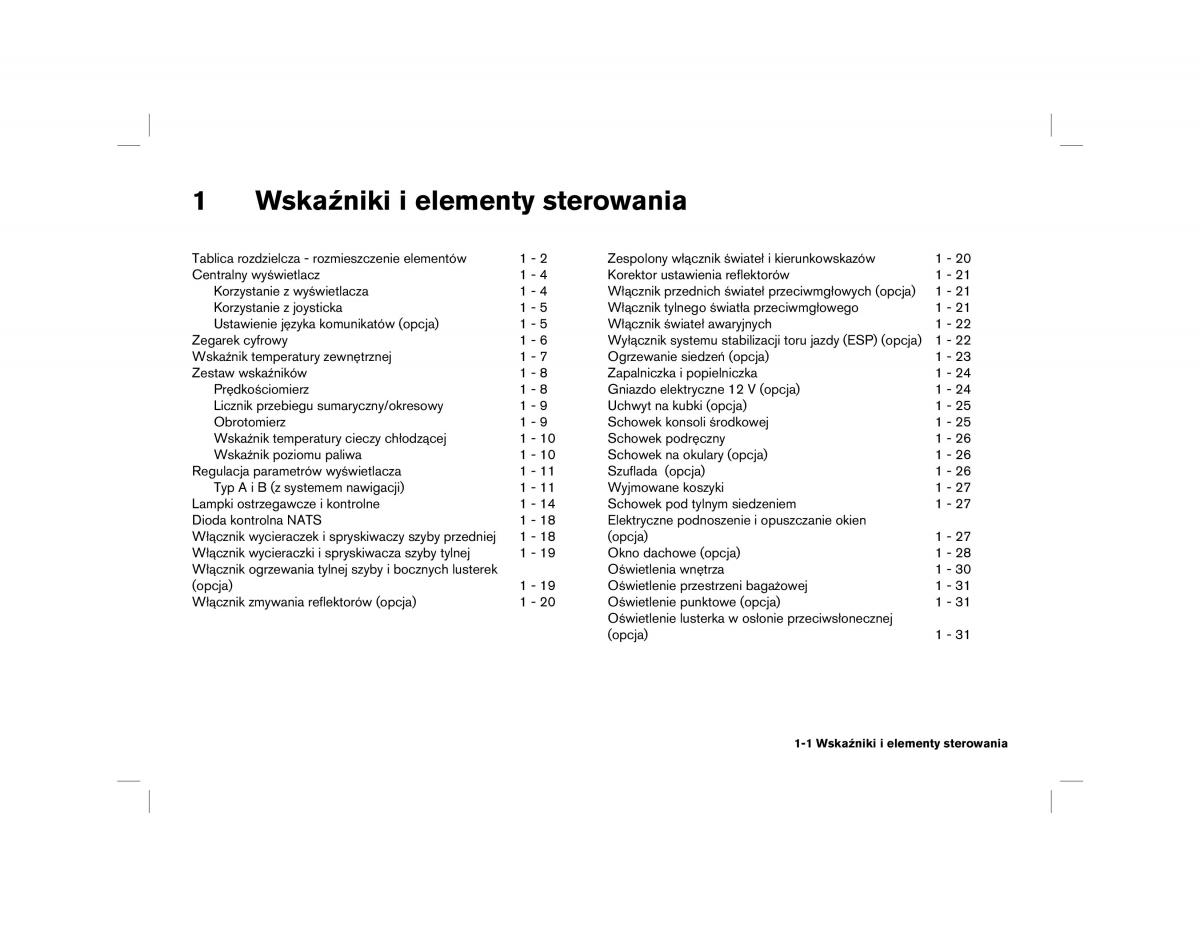 manual Nissan Almera Tino Nissan Almera Tino instrukcja / page 1