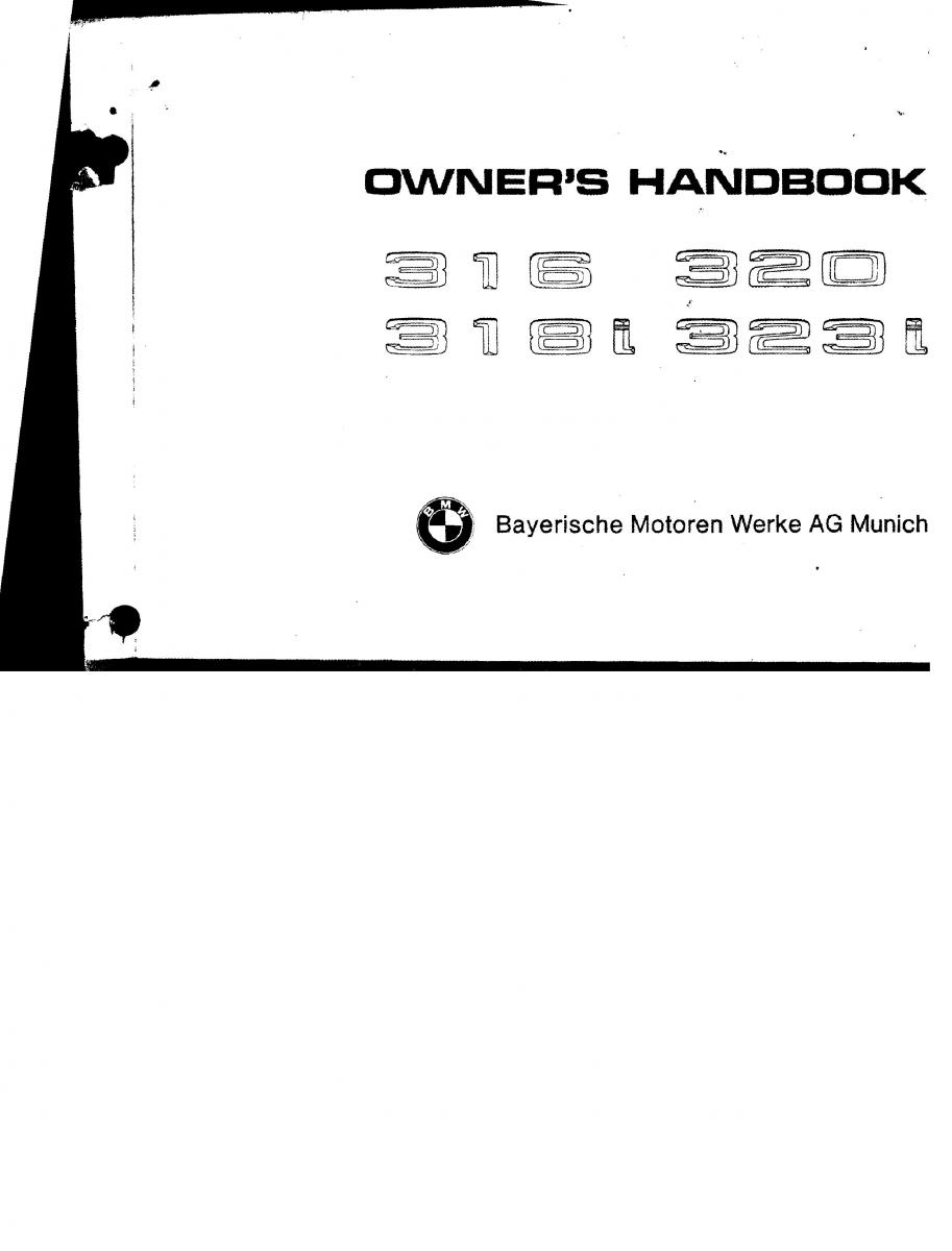 manual BMW 3 E21 BMW 3 E21 316 318i 320 323i owners manual / page 2