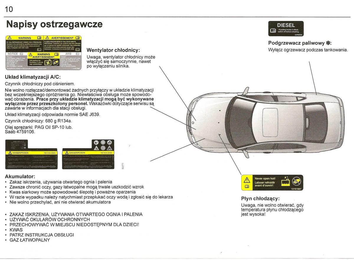 manual Saab 9 3 Saab 9 3 II 2 YS3F instrukcja / page 12