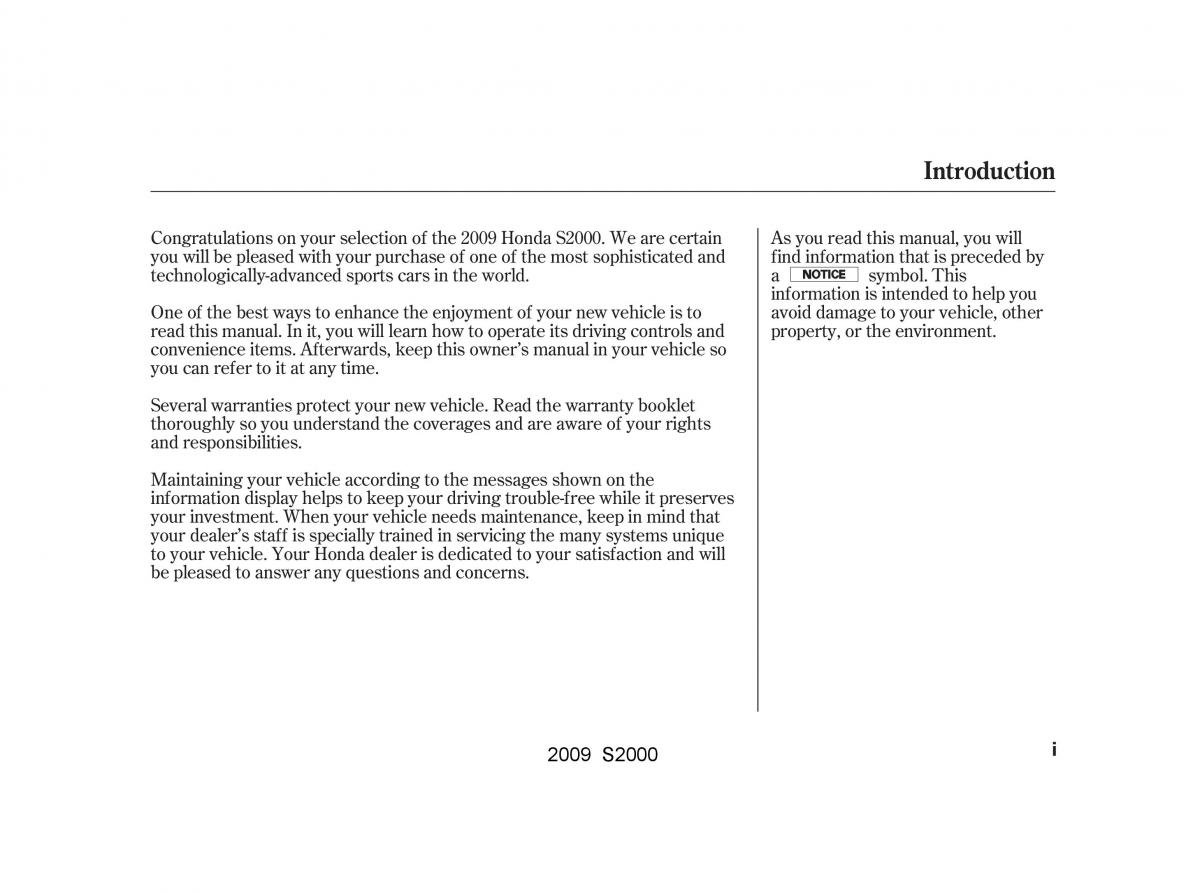 Honda S2000 AP2 owners manual / page 1