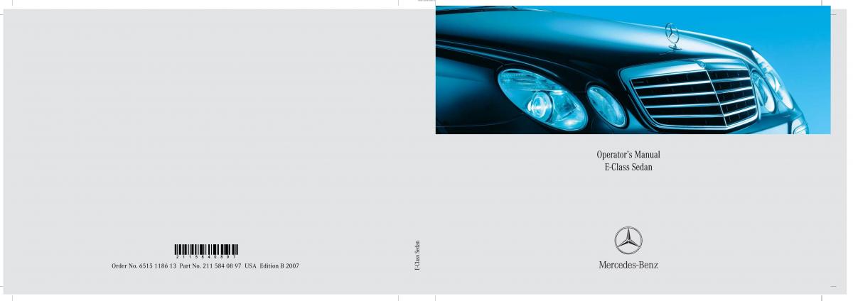 Mercedes Benz E Class W211 owners manual / page 1
