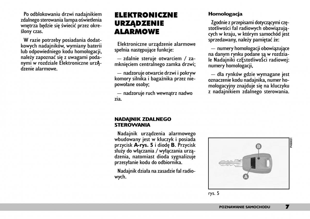 Fiat Punto II 2 instrukcja obslugi / page 11