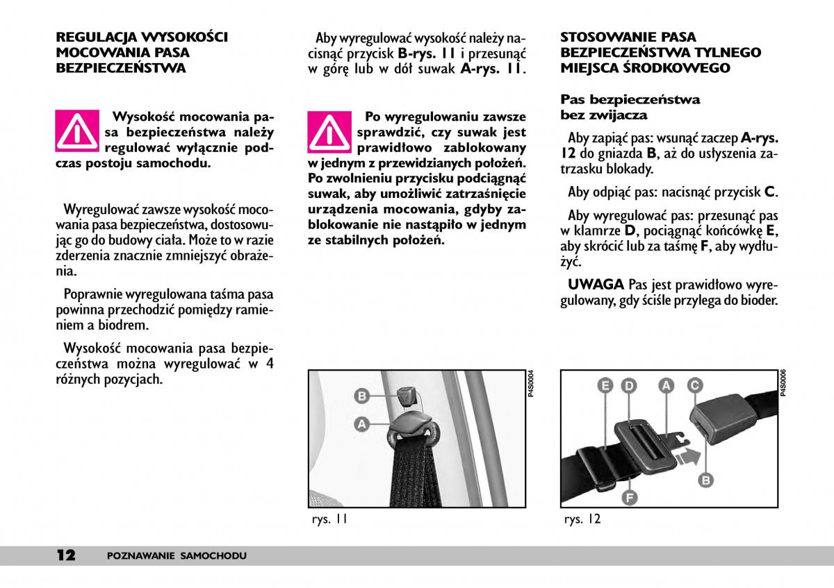 manual Fiat Punto Fiat Punto II 2 instrukcja / page 16