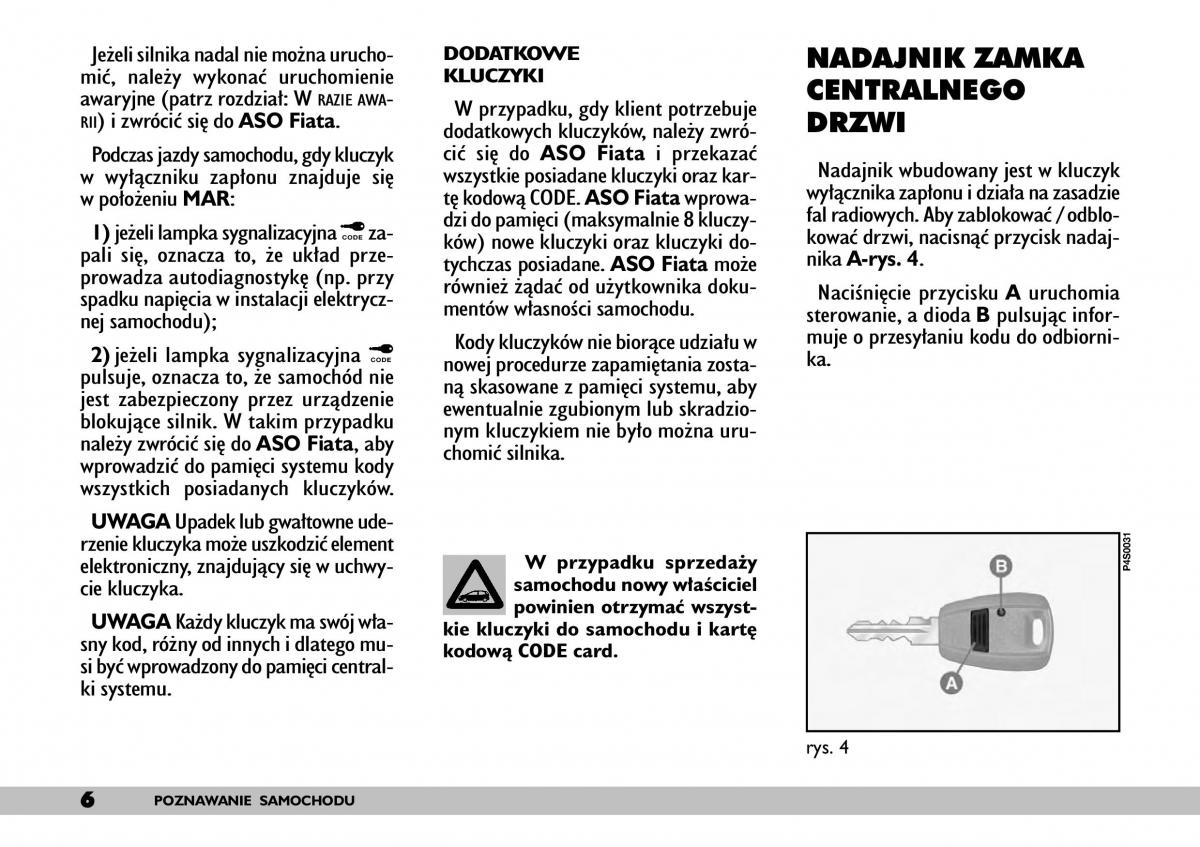 manual Fiat Punto Fiat Punto II 2 instrukcja / page 10