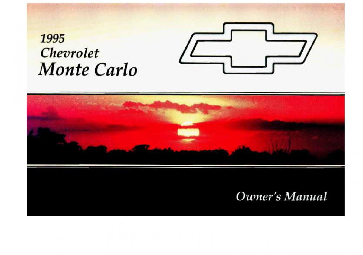 Chevrolet Monte Carlo V 5 owners manual / page 1