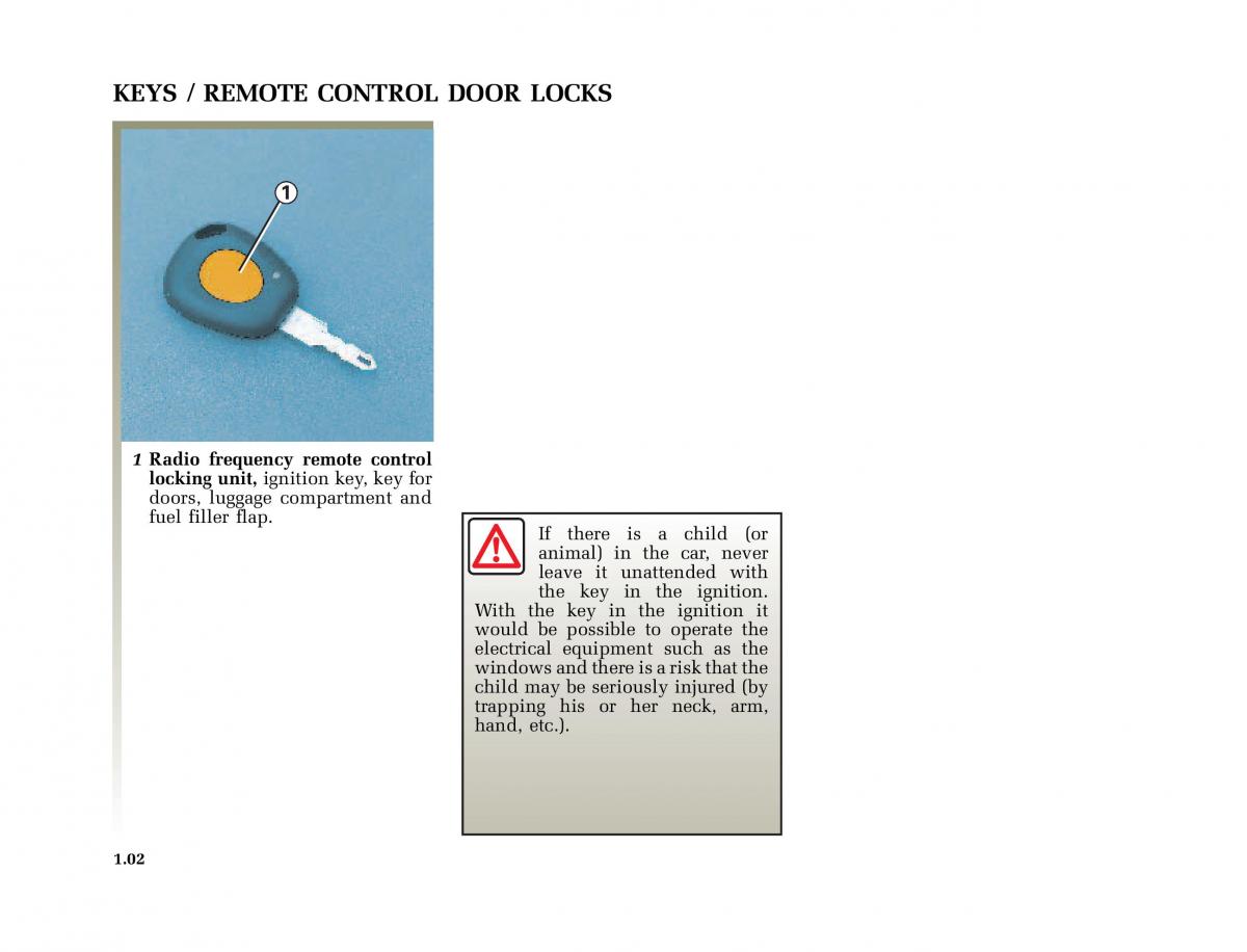 instrukcja obsługi  Renault Megane I 1 phase II owners manual / page 7