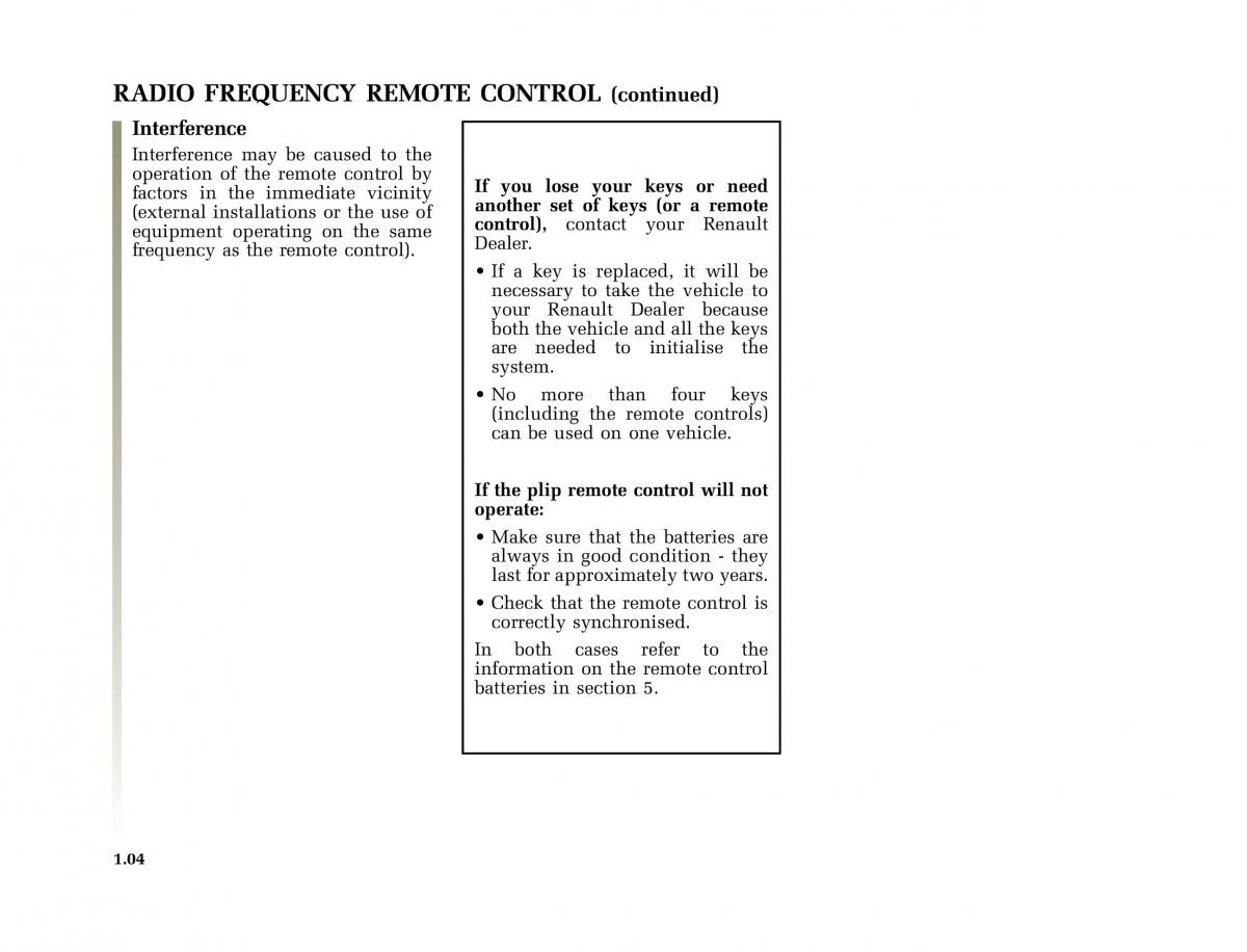 instrukcja obsługi  Renault Megane I 1 phase II owners manual / page 9