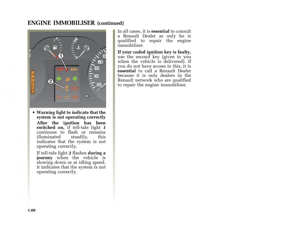 instrukcja obsługi  Renault Megane I 1 phase II owners manual / page 13