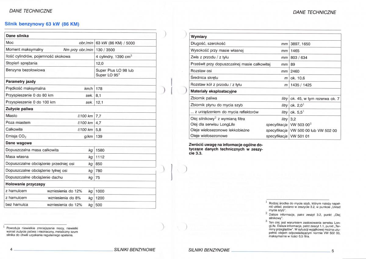 VW Polo IV 4 instrukcja obslugi / page 125