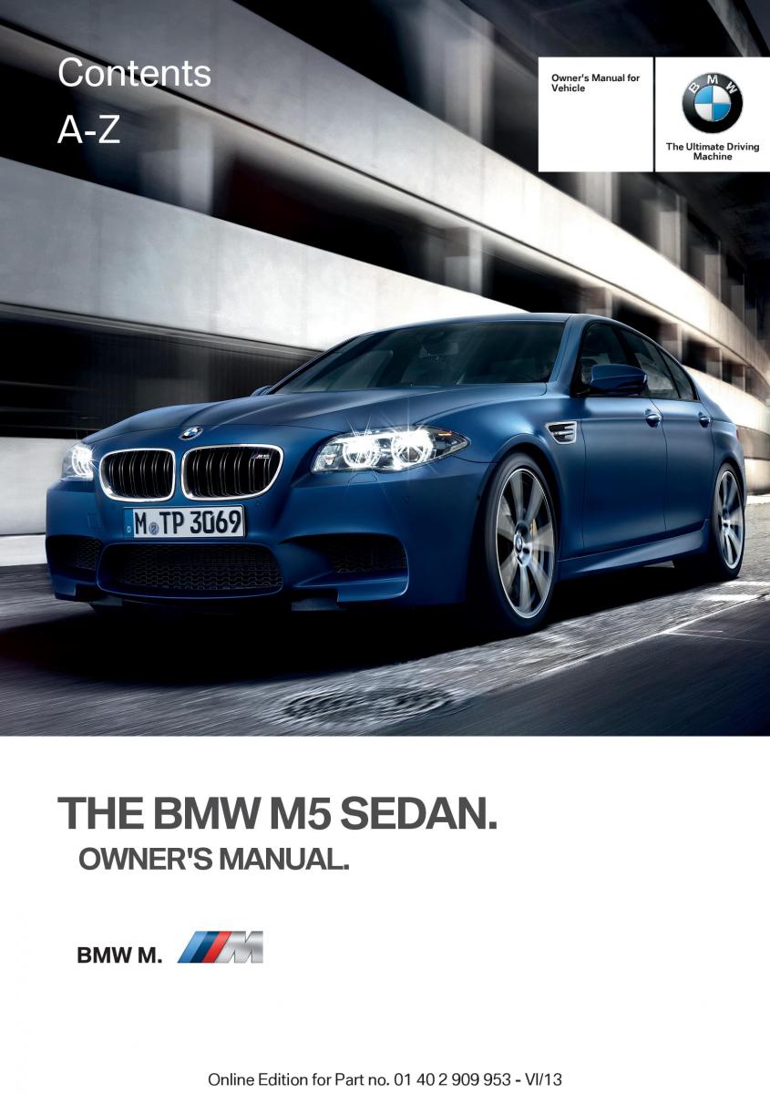 manual BMW M5 F10 BMW M5 F10 M Power owners manual / page 1