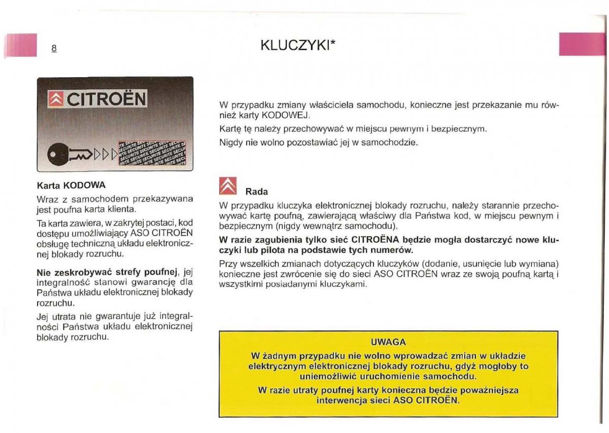 manual Citroen C5 Citroen C5 I 1 instrukcja / page 10