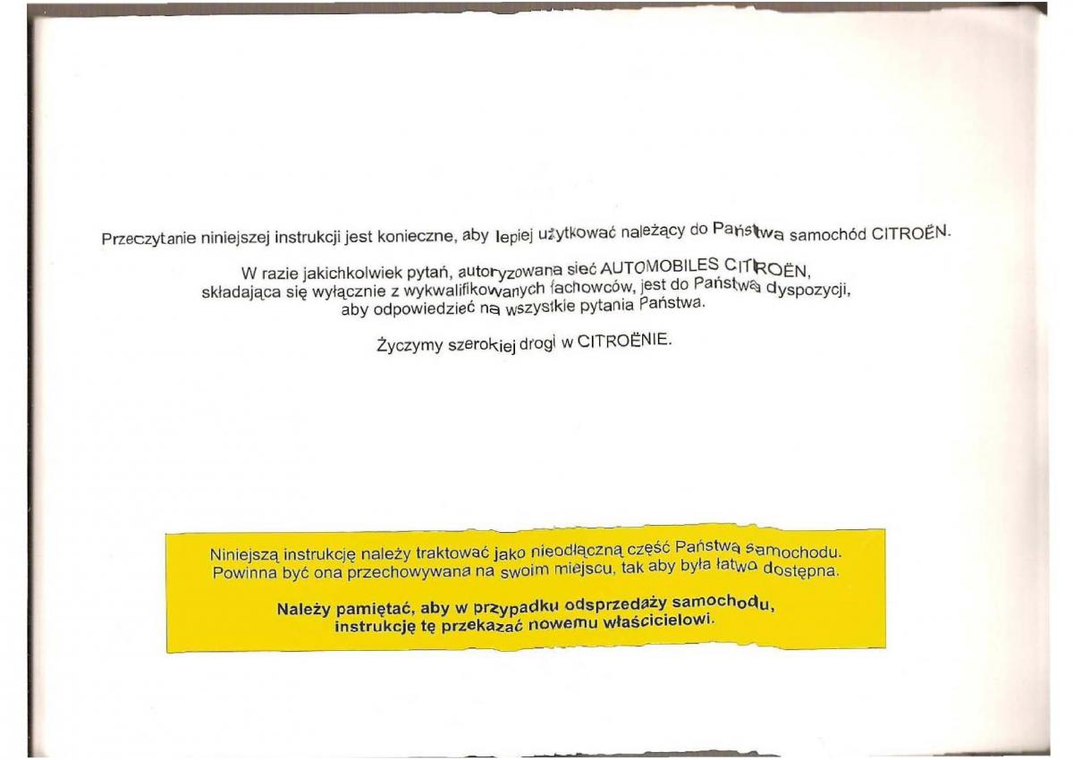 manual Citroen C5 Citroen C5 I 1 instrukcja / page 192