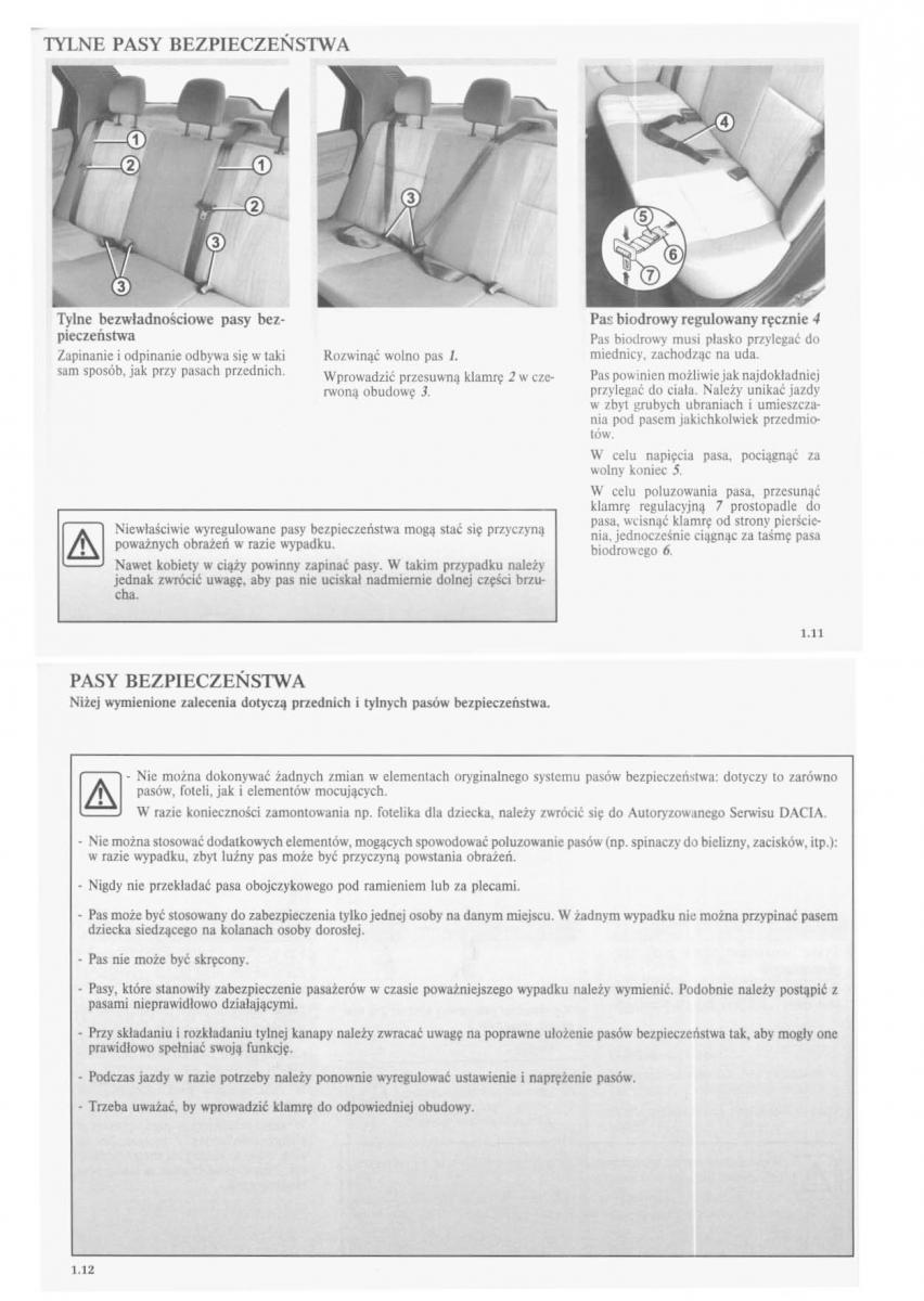 manual Dacia Logan Dacia Logan I 1 instrukcja / page 9