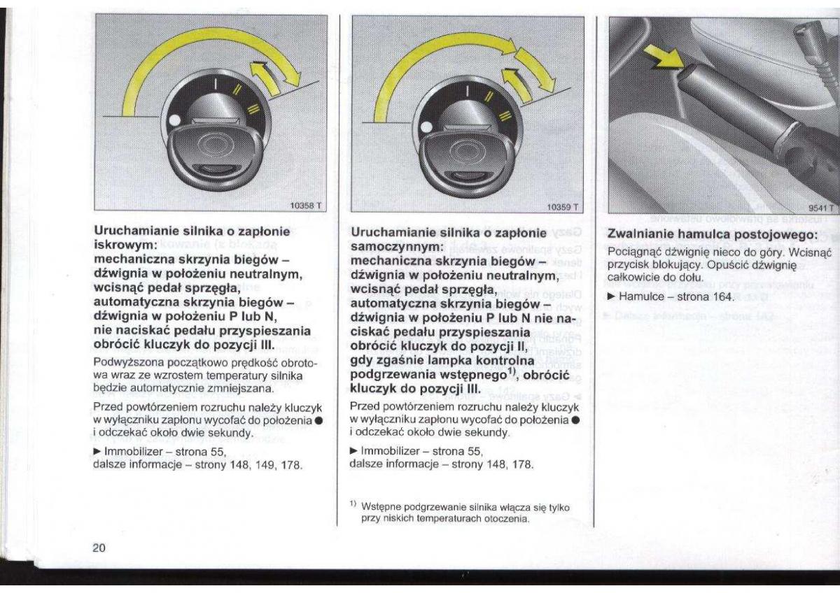 manual Opel Zafira Opel Zafira A Vauxhall instrukcja / page 21