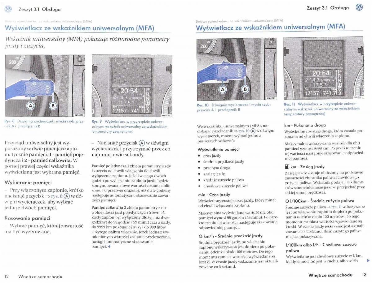 instrukcja obsługi  VW Touran I 1 instrukcja / page 8