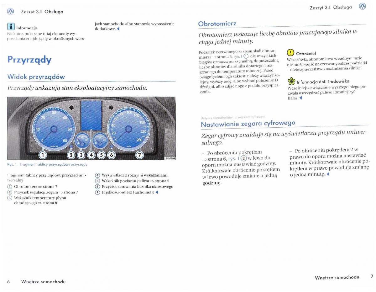 instrukcja obsługi  VW Touran I 1 instrukcja / page 5