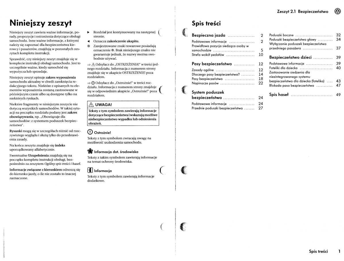 manual VW Touareg VW Touareg I 1 instrukcja / page 2