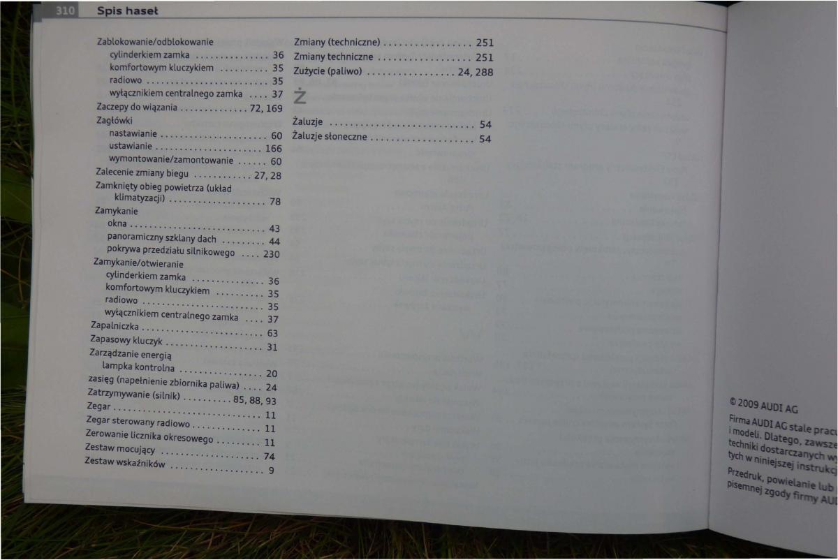 instrukcja obsługi Audi A4 B8 Audi A4 B8 instrukcja / page 312