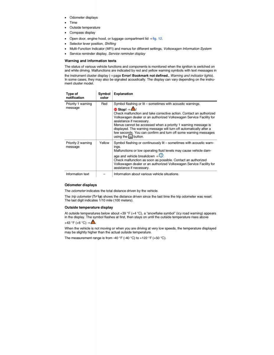 instrukcja obsługi  VW EOS FL owners manual / page 12
