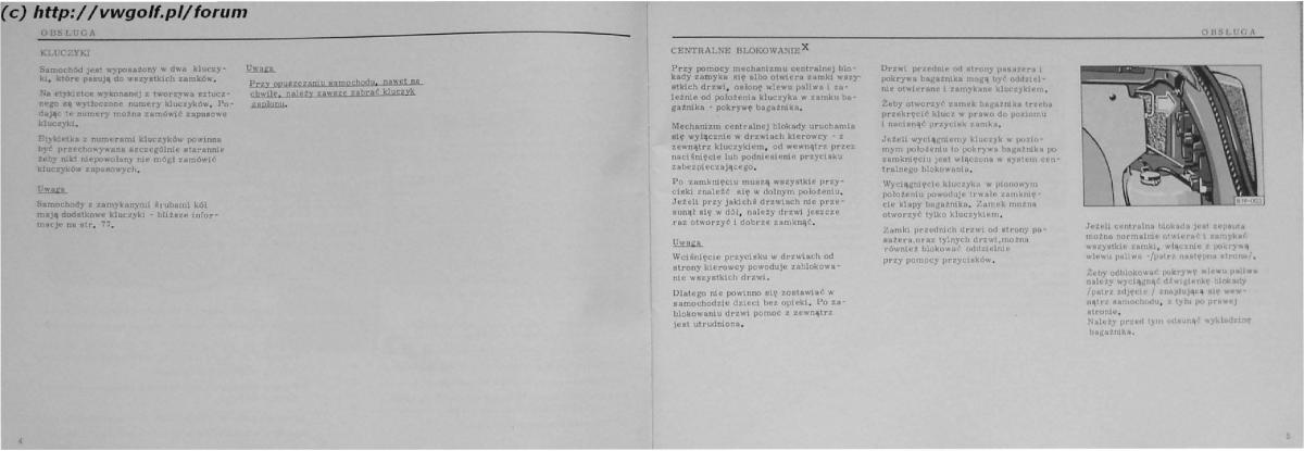 VW Golf II 2 MK2 instrukcja obslugi / page 4
