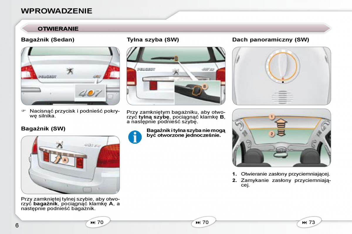 manual Peugeot 407 Peugeot 407 instrukcja / page 3