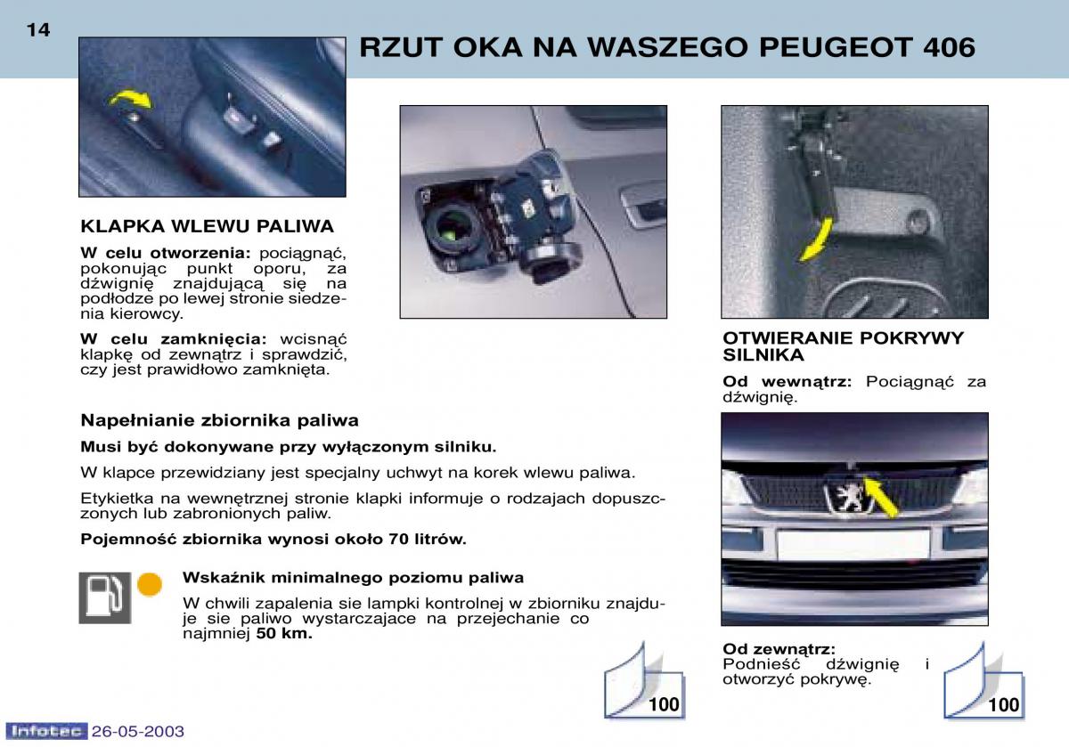 manual Peugeot 406 Peugeot 406 instrukcja / page 8