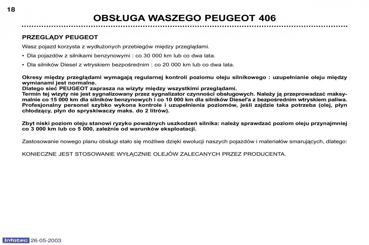 manual Peugeot 406 Peugeot 406 instrukcja / page 9