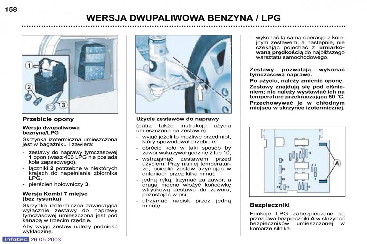manual Peugeot 406 Peugeot 406 instrukcja / page 152