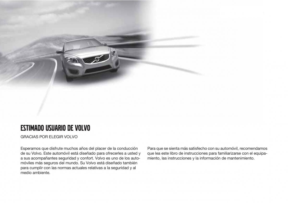 Volvo V70 III 3 manual del propietario / page 3