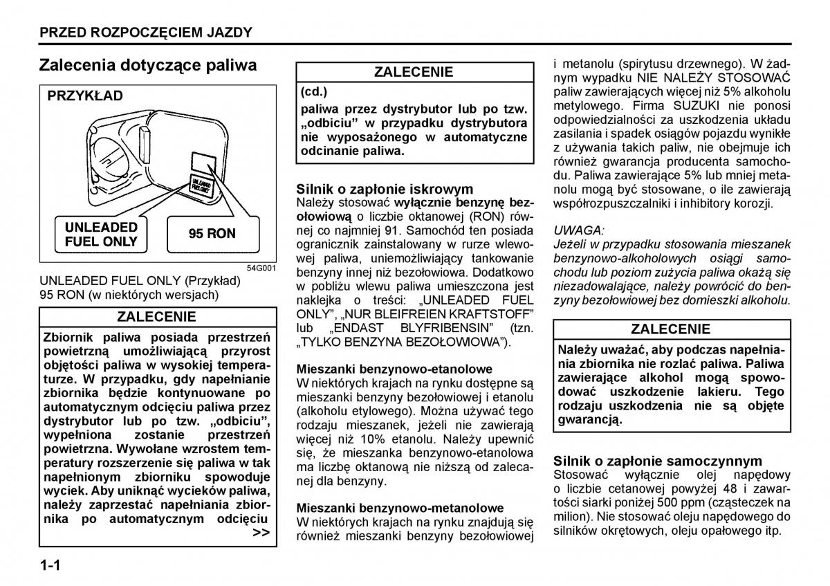 instrukcja obsługi Suzuki Grand Vitara Suzuki Grand Vitara I 1 instrukcja / page 10