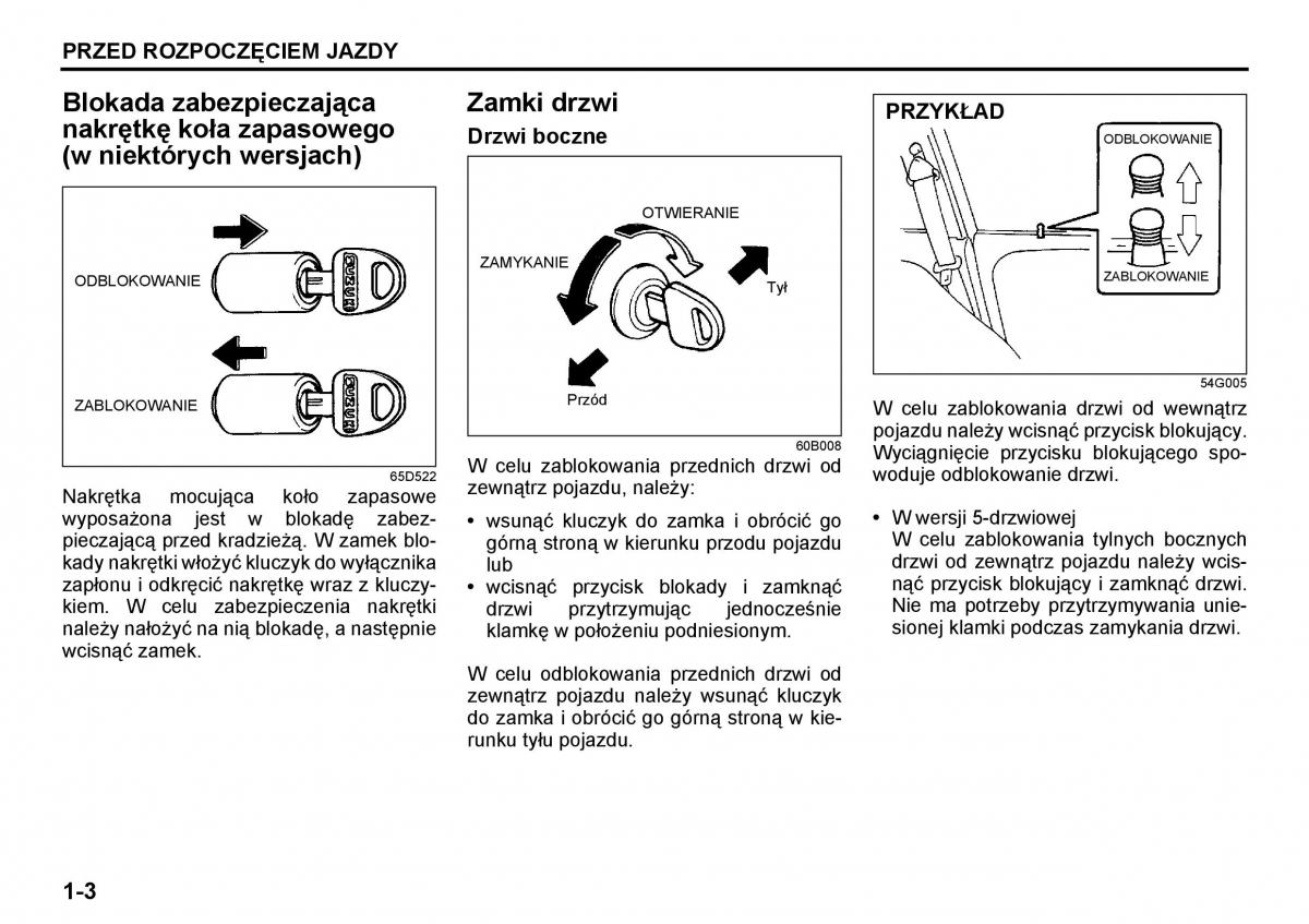 instrukcja obsługi Suzuki Grand Vitara Suzuki Grand Vitara I 1 instrukcja / page 12