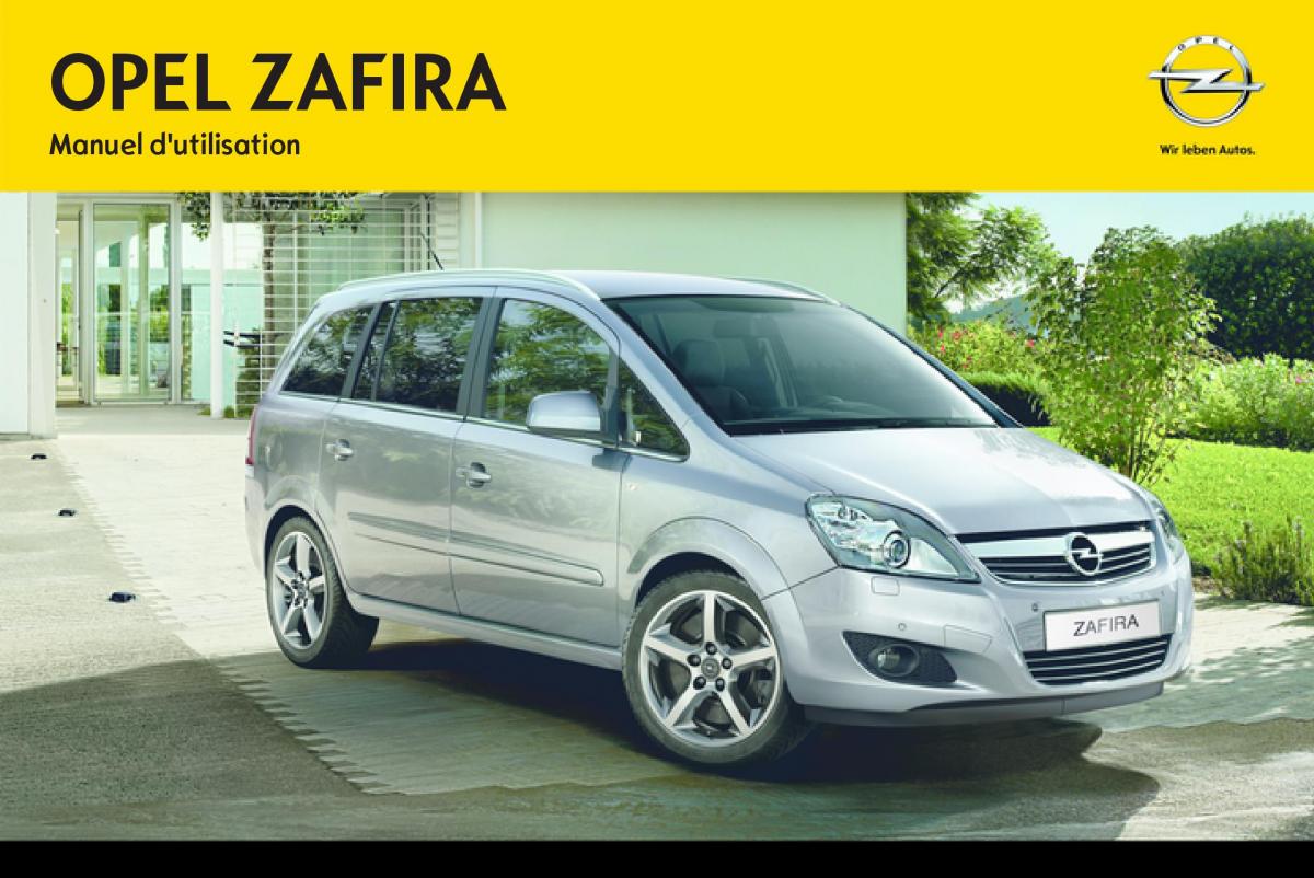 Opel Zafira B manuel du proprietaire / page 1