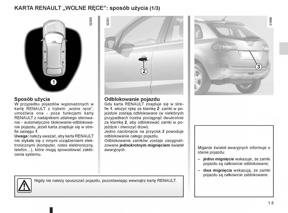 Renault Koleos instrukcja obslugi / page 11