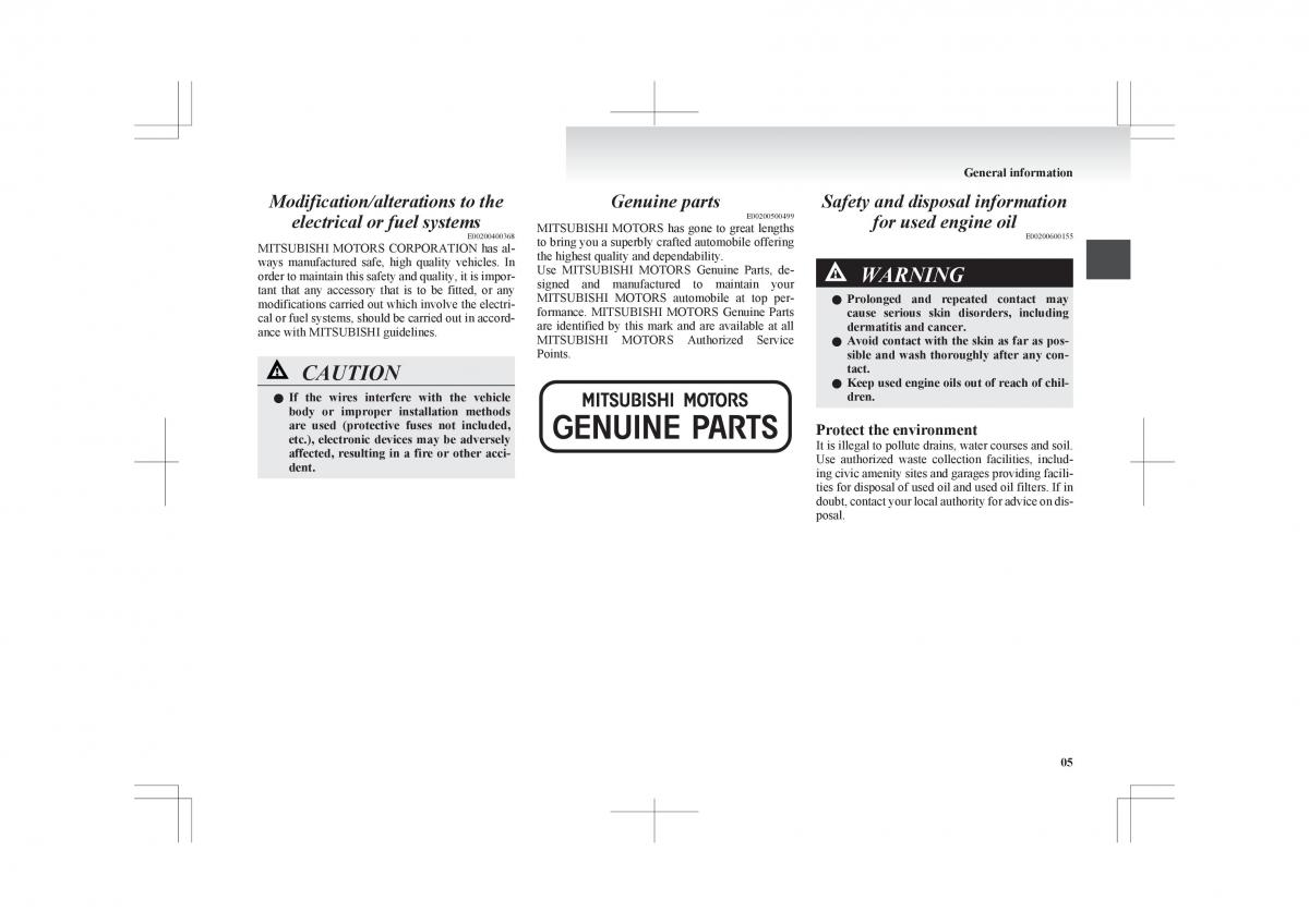 manual  Mitsubishi ASX owners manual / page 19