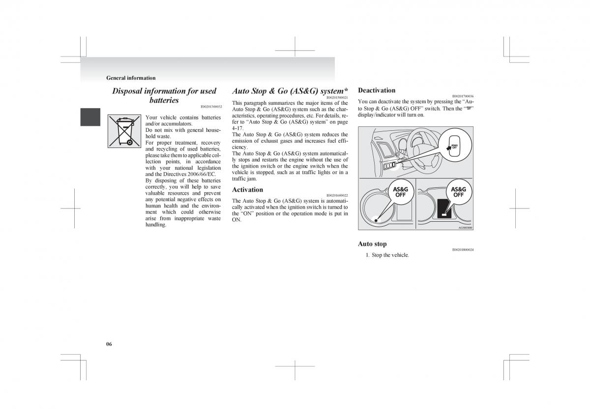 manual  Mitsubishi ASX owners manual / page 20
