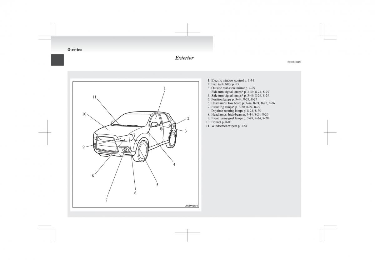 manual  Mitsubishi ASX owners manual / page 12