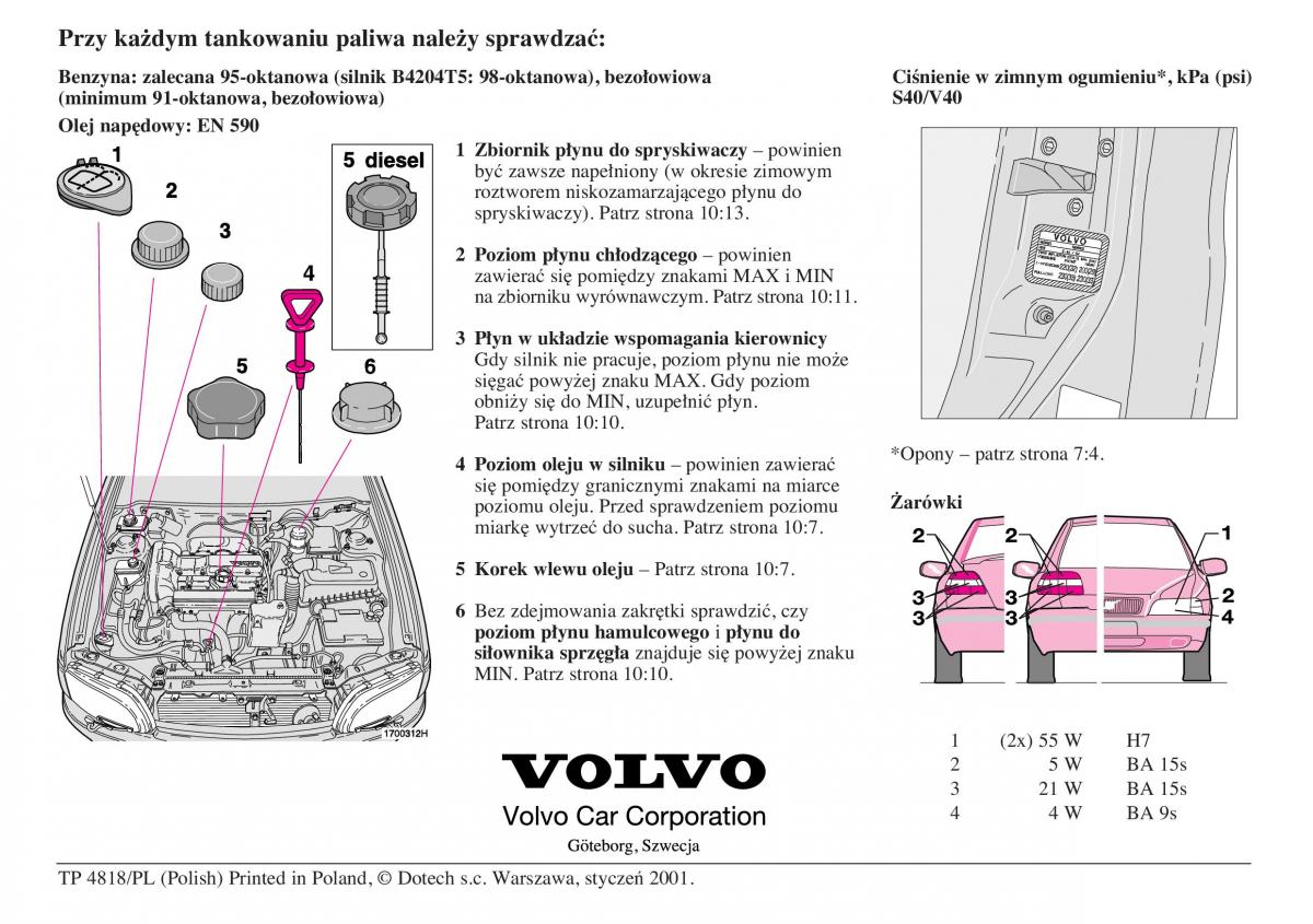 instrukcja obsługi Volvo V40 Volvo V40 instrukcja obslugi / page 196