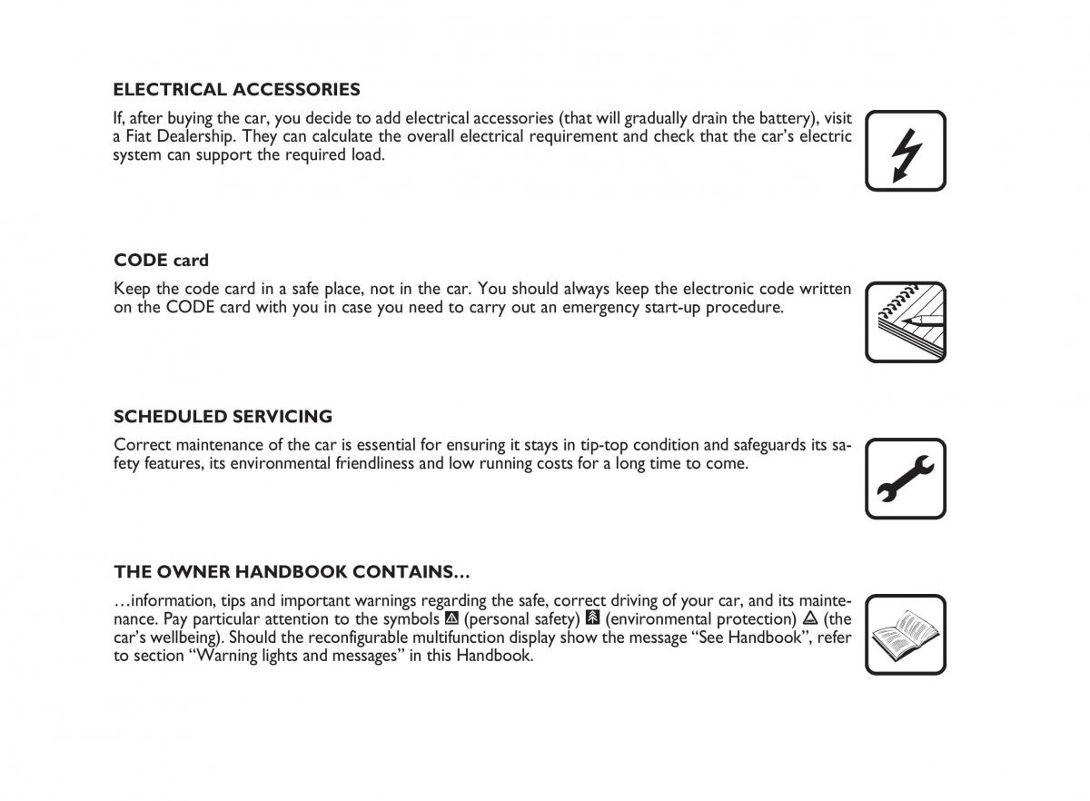 Fiat Punto II 2 owners manual / page 4