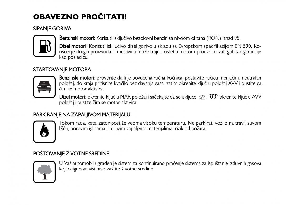 Fiat Punto II 2 vlasnicko uputstvo / page 3