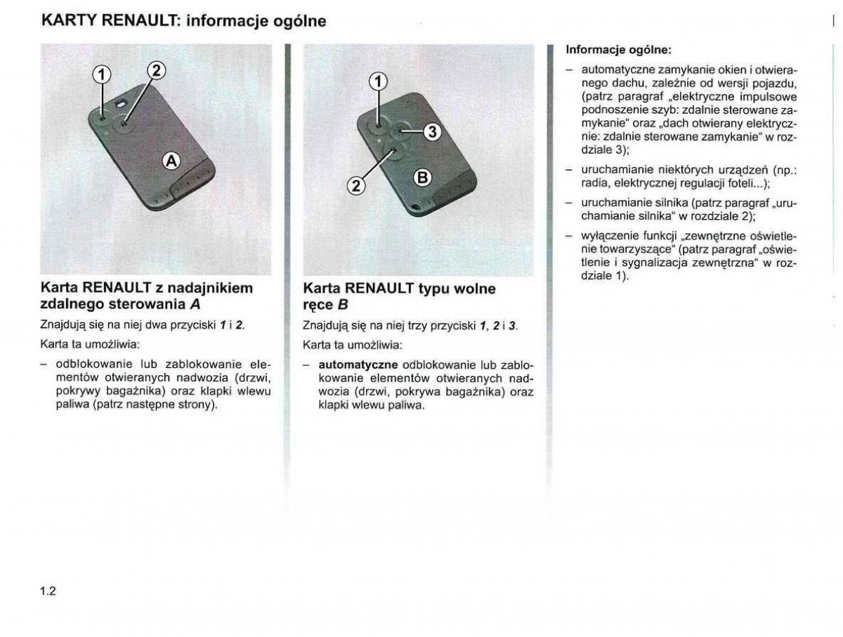 instrukcja obsługi Renault Espace Reanult Espace IV 4 instrukcja obslugi / page 12