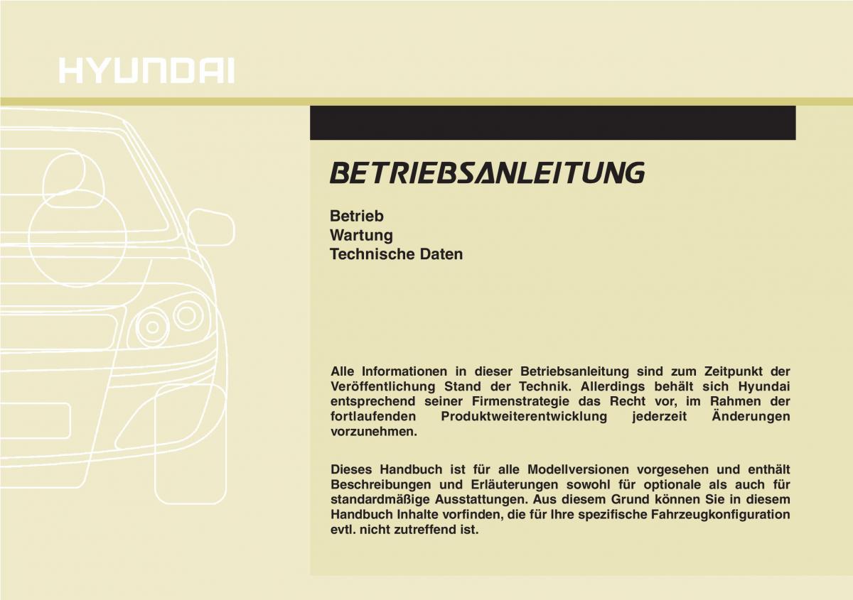 Bedienungsanleitung  Hyundai i40 Handbuch / page 1