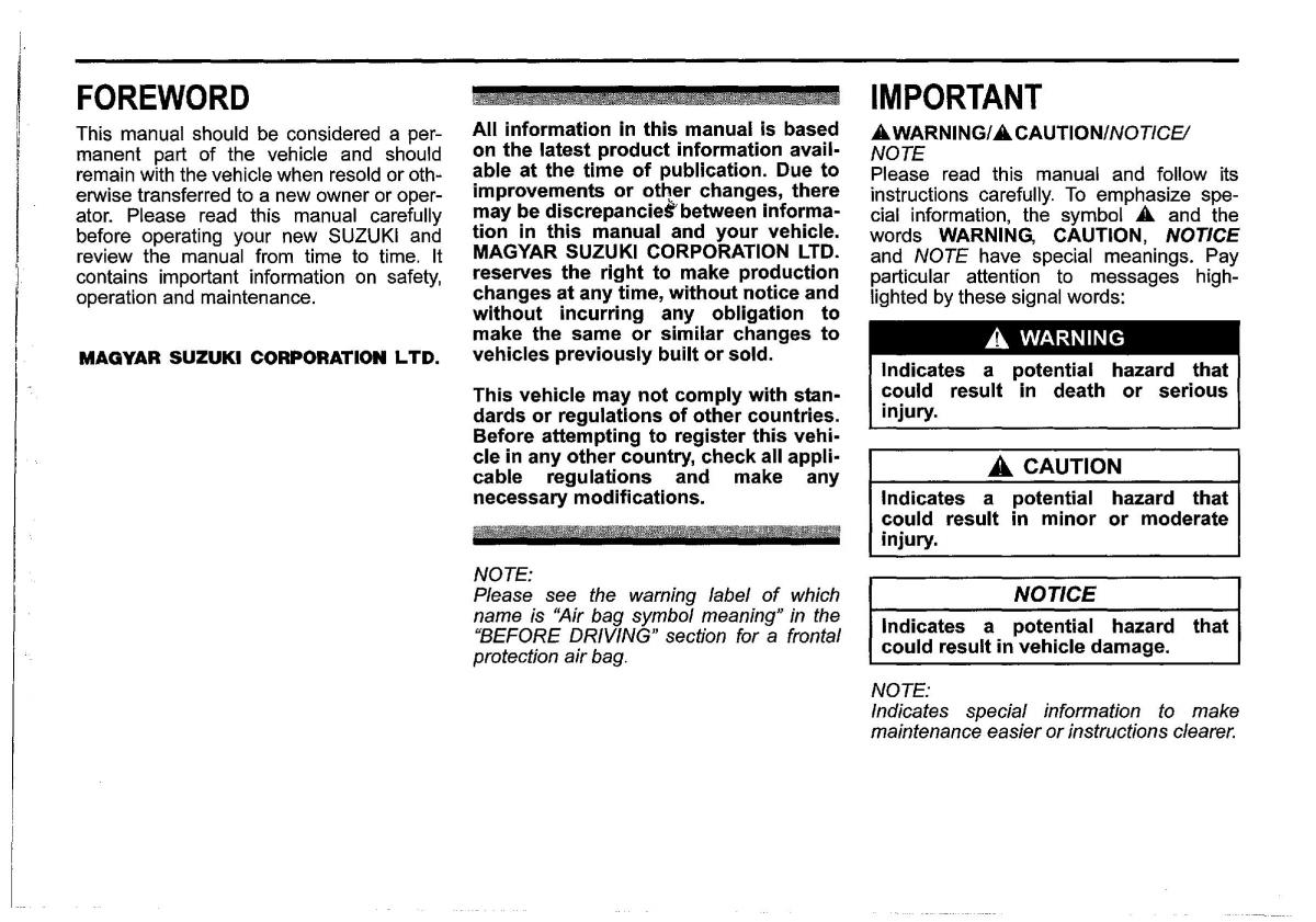 instrukcja obsługi Suzuki SX4 S Cross Suzuki SX4 S Cross owners manual / page 3