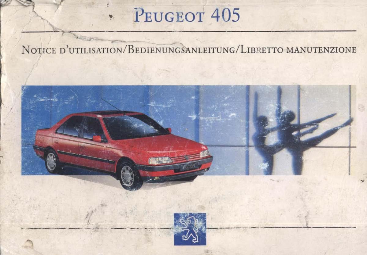 manual Peugeot 405 Peugeot 405 instrukcja page 0 - pdf